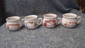 lot 622 image: Set of 4 Soup Mugs With Recipes