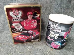 lot 631 image: Dale Earnhardt Jr and Jeff Gordon Tins