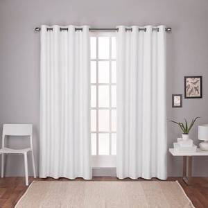 lot 2796 image: Exclusive Home Curtains 2 Pack London Textured Linen Thermal Grommet Top Curtain Panels