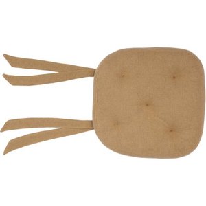 lot 2806 image: VHC Brand Burlap Natural Chair Pad 51163