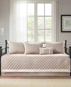 lot 2808 image: Miller Daybed 6pc Cotton Daybed Cover Set Khaki
