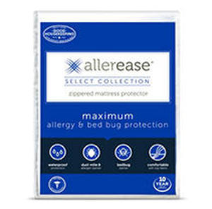 lot 2809 image: AllerEase Maximum Allergy & Bed Bug Protection Zippered Mattress Protector, King