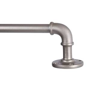lot 2824 image: Kenney Adler 58 IndoorOutdoor Rust-Resistant Wrap Around Curtain Rod, 28-48, Brushed Nickel