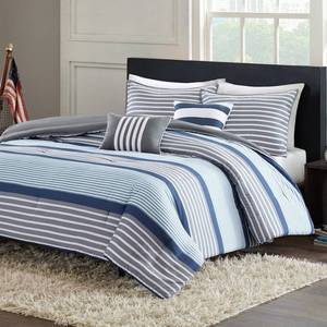 lot 2827 image: Home Essence Apartment Blain Striped Comforter Bedding Set
