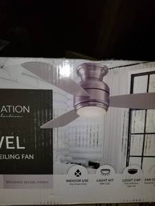 lot 2838 image: Fanimation Level-44 Level 44 3 Blade Hugger Indoor Ac Induction - Nickel