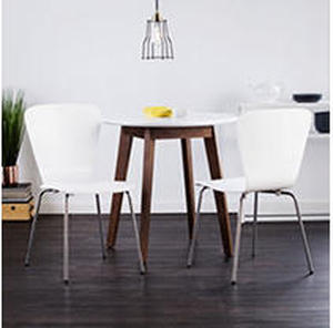 lot 2839 image: Holly and Martin Cadby 2-Piece Bentwood Side Chairs, Snow white