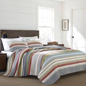 lot 2845 image: Gray Salmon Ladder Quilt Set (Twin) 2-pc - Eddie Bauer