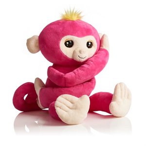 lot 2846 image: Fingerlings HUGS - Bella (Pink) - Interactive Plush Monkey by WowWee