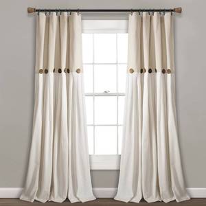 lot 2848 image: Linen Button 84x40 Single Window Panel