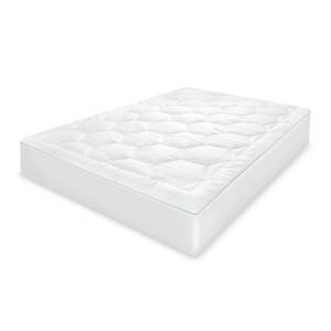 lot 2883 image: SwissLux Cool Fusion Memory Fiber and Cooling Gel Beads Mattress Pad