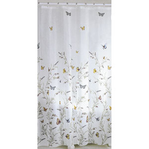 lot 2896 image: Zenna Home Garden Flight PEVA Vinyl Shower Curtain