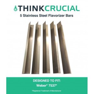 lot 2929 image: 5PK Long Lasting Stainless Steel Flavorizer Bars fits Weber Grills, Part # 7537, 22.5 x 2.25 x 2.375