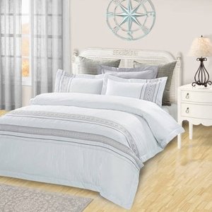 lot 2946 image: Impressions Florenville Embroidered Cotton Duvet Cover Set
