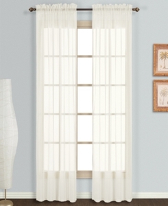 lot 2947 image: United Curtain Monte Carlo Sheer Window Curtain Panel, 118 by 95-Inch, Egg, Set of 2