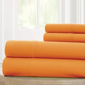 lot 2959 image: Pacific Coast Textiles Bright Solid Microfiber Polyester Sheet Set, Orange, King