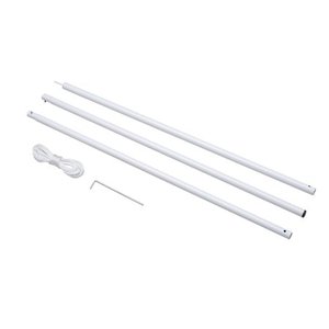 lot 2976 image: Outsunny Sun Sail Shade Canopy Adjustable Installation PolePipe Kit