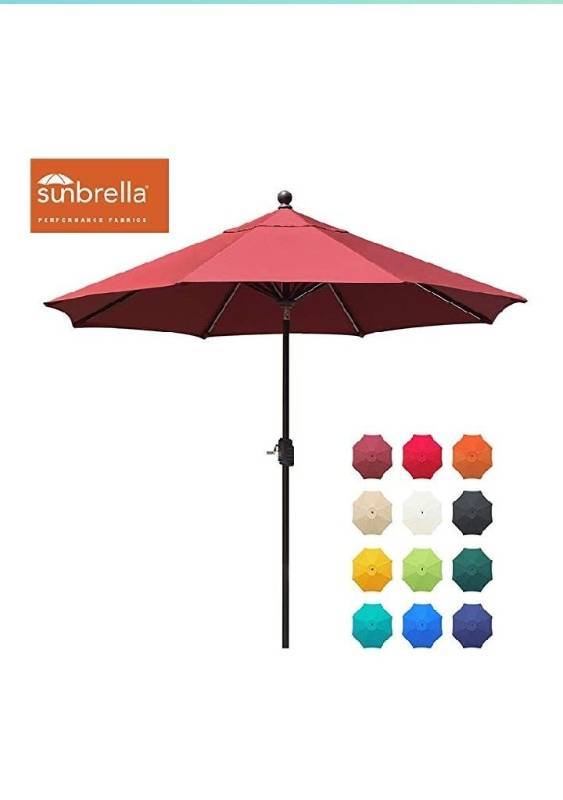 Eliteshade Sunbrella 9ft Market Umbrella Patio Outdoor Table Umbrella With Ventilation And 5 Years Non Fading Top Burgundy Retail Wars Furniture Exercise Over 200 Items All Starting At 1 Equip Bid