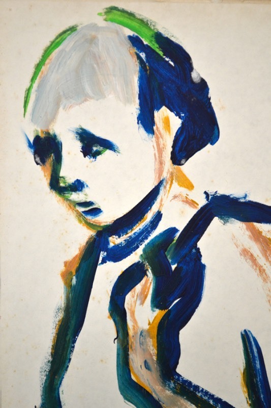 lot 5027 image: Acrylic portrait