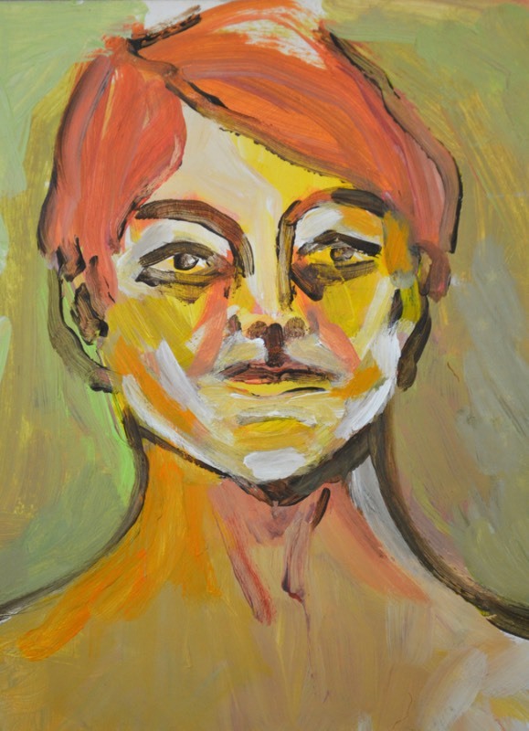 lot 5028 image: Acrylic portrait