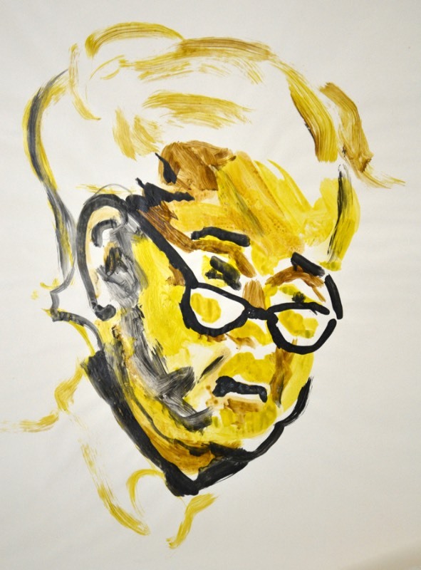 lot 5072 image: Watercolor portrait of man