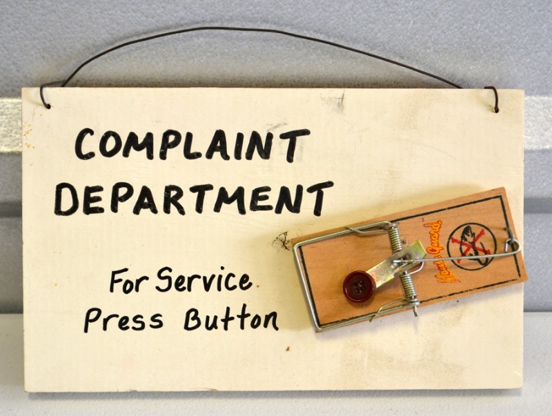 lot 6017 image: Complaint Department Sign
