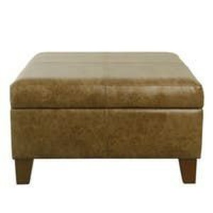 lot 22015 image: Copper Grove Mdina Large Faux Leather Storage Ottoman