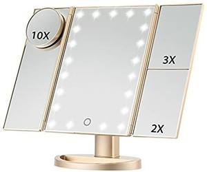 lot 22044 image: Magicfly Vanity Mirror with Light, 10X 3X 2X 1X Magnifying LED Light Makeup Mirror