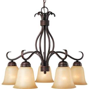 lot 22066 image: Maxim Lighting 5-Light Chandelier Down Light, Oil Rubbed Bronze