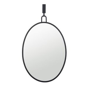 lot 22069 image: Varaluz Casa - Stopwatch 22x30 Oval Powder Room Mirror - Black