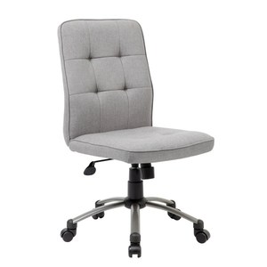 lot 22078 image: Boss Office & Home Donna Modern Mid-Back Armless Office Desk Chair, Multiple Colors
