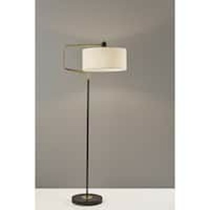 lot 22091 image: Carson Carrington Yngered Black & Anitque Brass Floor Lamp
