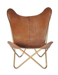 lot 22099 image: Carbon Loft Larkin Leather Butterfly Chair