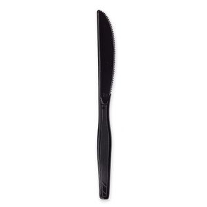 lot 22102 image: Dixie 7in Medium-Weight Polystyrene Plastic Knife- Black,(Case of 1,000)