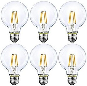 lot 22109 image: Energetic Lighting Dimmable LED Edison Light Bulb, G25 Globe Shape, Clear Glass