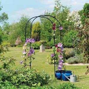 lot 22110 image: Gardman 6FT 3IN Steel Rose Arbor - Black