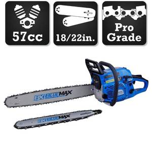 lot 22120 image: Blue Max 57cc 18in  22in Combo Chainsaw
