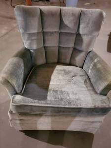 lot 3927 image: Powder Blue Fabric Rocker&nbsp