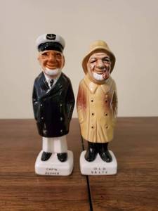 lot 8317 image: Vintage Denco Captin Pepper & Old Salty Shakers