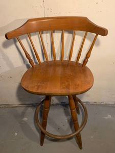 lot 9230 image: Wood Bar Stool Location Basement