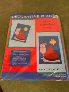 lot 9241 image: Decorative Watermelon Flag Location Basement