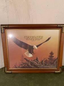 lot 9252 image: Eagle Print Isaiah 40 31 Location Basement