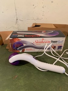 lot 9236 image: Sunbeam Power Ball 2 Speed Rolling Massager Works Location Basement
