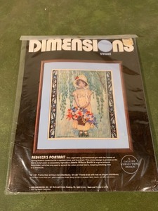 lot 9243 image: Dimensions Crewel Rebeccas Portrait Location Basement