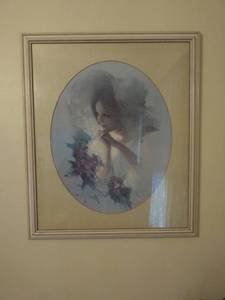 lot 8488 image: Vintage Framed Female Portrait