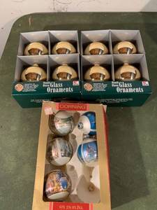 lot 9297 image: Lot of 13 Christmas Ornaments Location Basement