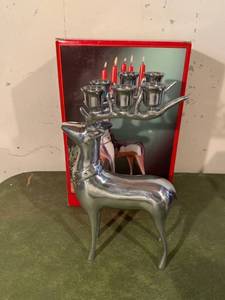 lot 9299 image: Home For The Holidays Reindeer Candleholder Location Basement