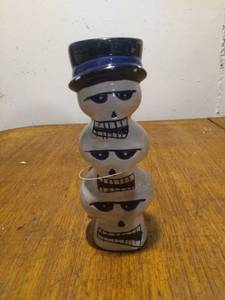 lot 9318 image: Decorative Halloween Day Of The Dead Candle Holder