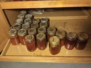 lot 11111 image: Canned Mason Jars of Old Food