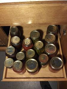 lot 11113 image: Canned Mason Jars of Old Food