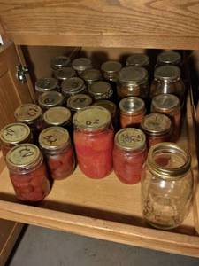 lot 11114 image: Canned Mason Jars of Old Food